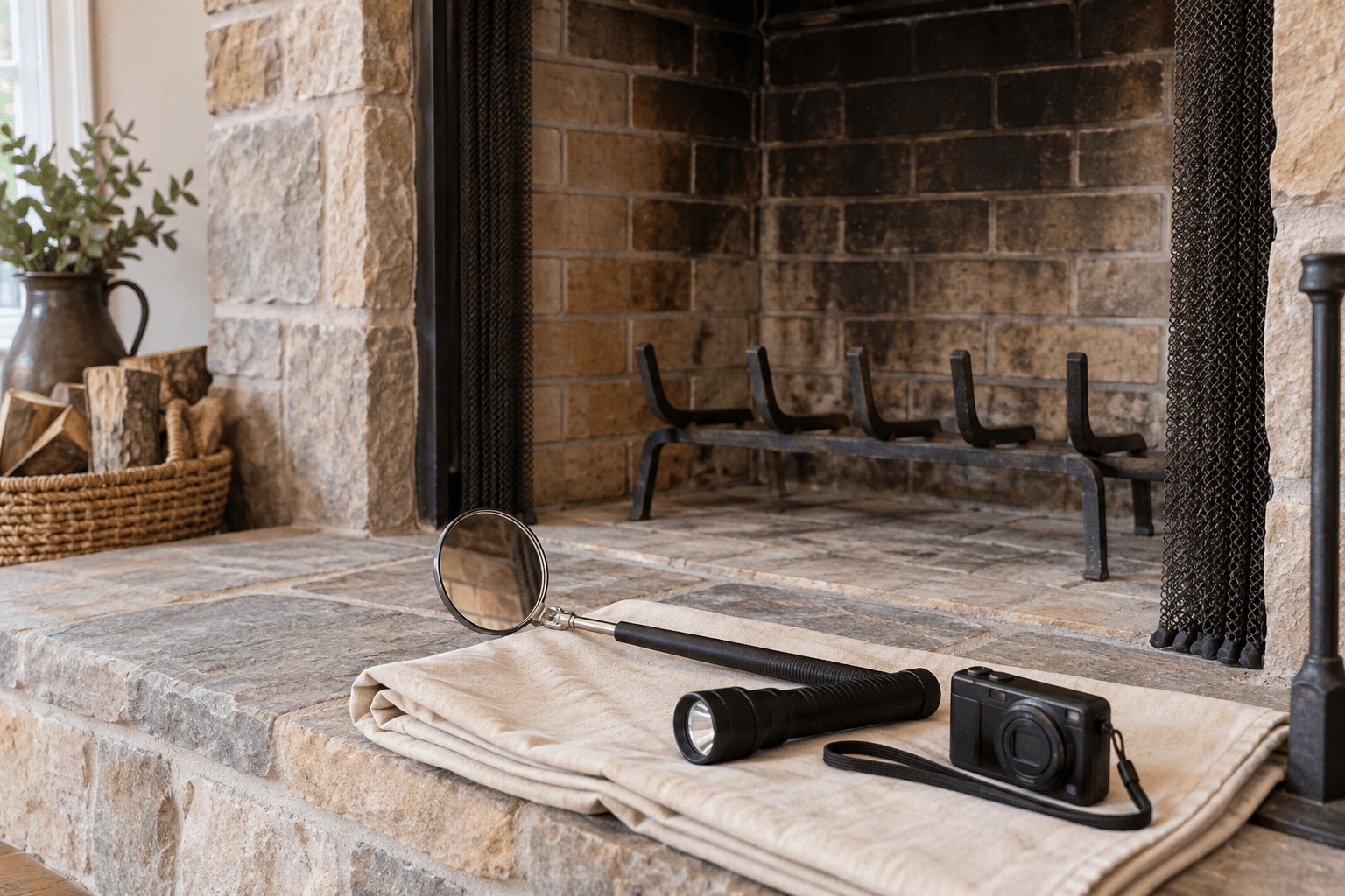 Chimney Inspections topic illustration, AI-generated image